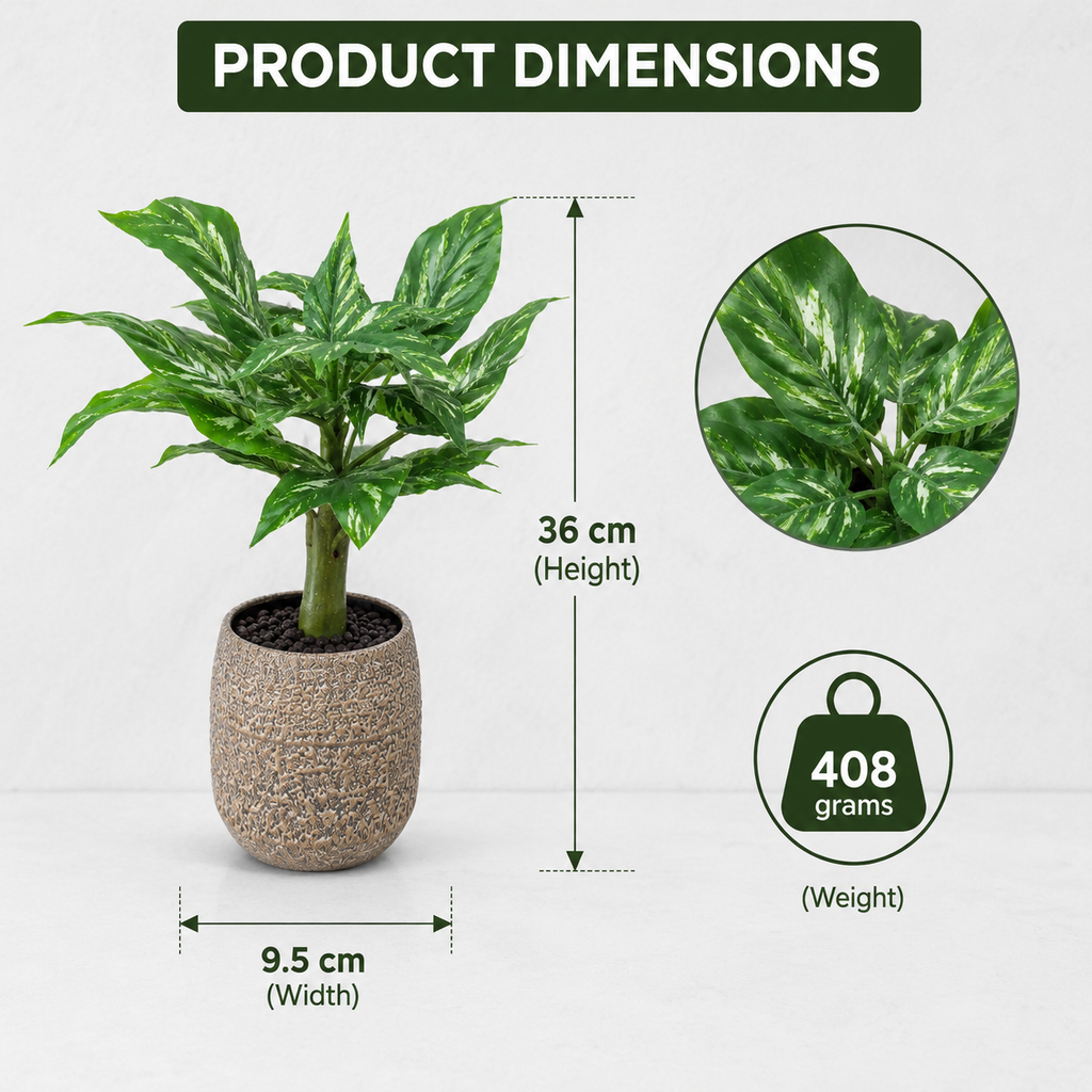 Artificial Decorative Plant in Textured Pot (YM2258)