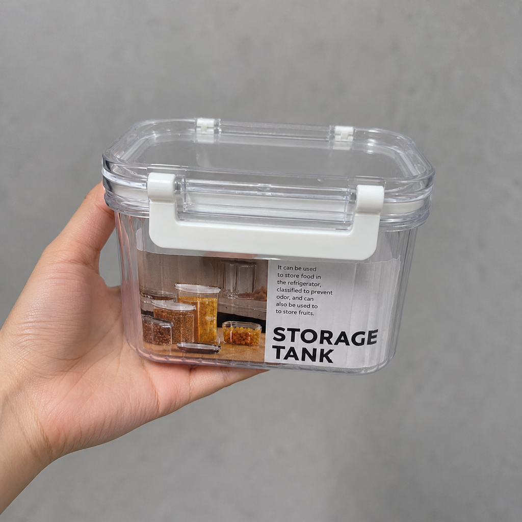 Rectangular Airtight Storage Container with White Locking Lid (YM2697)