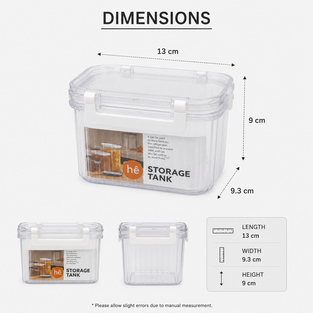 Rectangular Airtight Storage Container with White Locking Lid (YM2697)