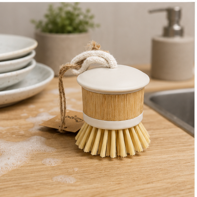 Beige Plastic Dishwashing Brush (YM243)