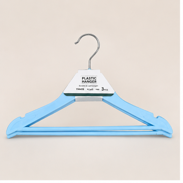Blue Plastic Hanger Set for Clothes (YM419)