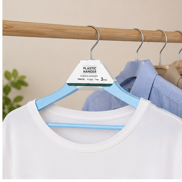 Blue Plastic Hanger Set for Clothes (YM419)