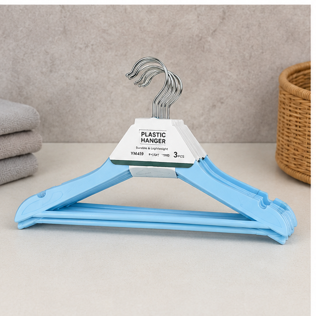 Blue Plastic Hanger Set for Clothes (YM419)