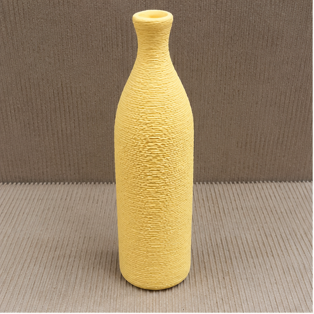Yellow Textured Decorative Vase for Home Décor (YM1112)