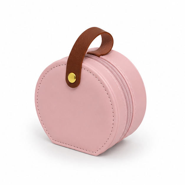 Compact Pink Pill Organizer Case for Travel & Daily Storage (YM1439)
