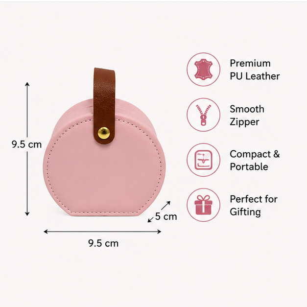 Compact Pink Pill Organizer Case for Travel & Daily Storage (YM1439)
