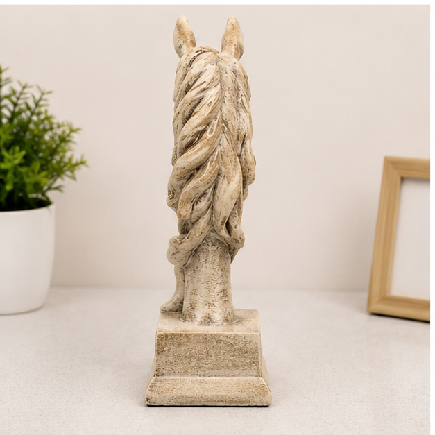 Realistic Horse Figurine Beige Decorative Sculpture (YM2310)