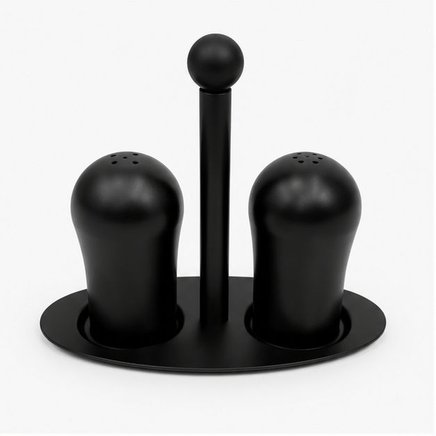Stainless Steel Seasoning Set Black Set of 2 (YM1676)