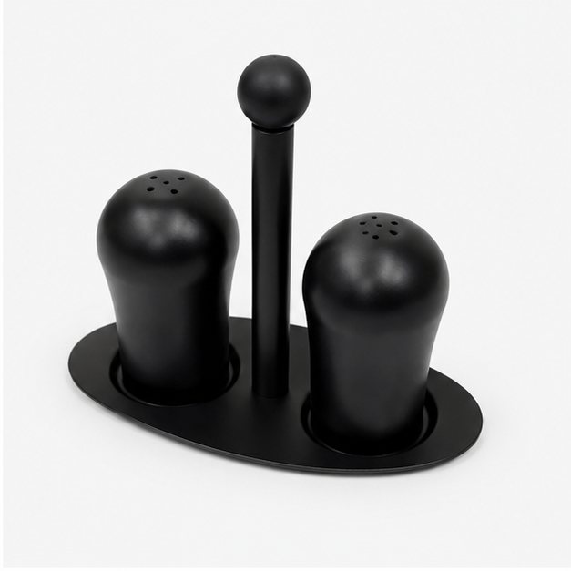 Stainless Steel Seasoning Set Black Set of 2 (YM1676)