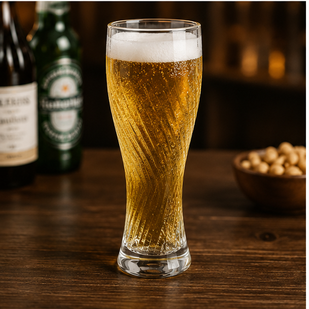 Transparent Glass Beer Glass (YM1400)