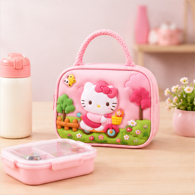 Pink Lunch Box Bag for Kids Lunchware (KT02)