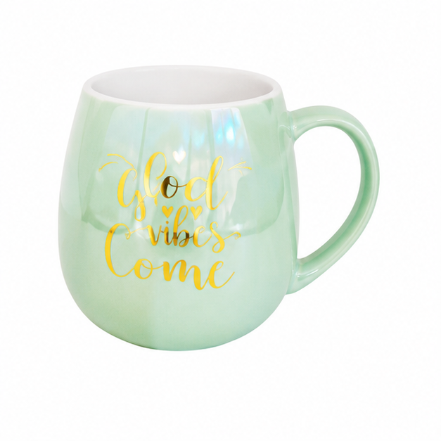 Green Ceramic Tea Coffee Mug for Drinkware Collection (YM2840)