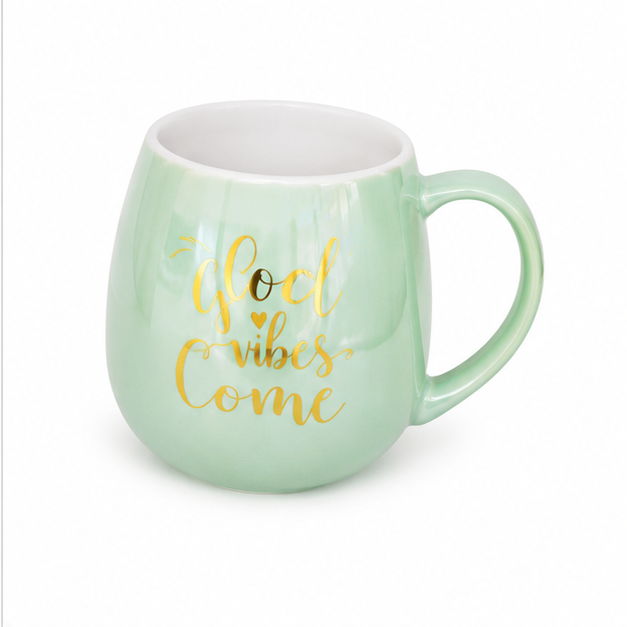 Green Ceramic Tea Coffee Mug for Drinkware Collection (YM2840)