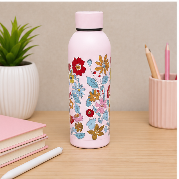 Pink Stainless Steel Vacuum Insulated Bottle (YM2204)