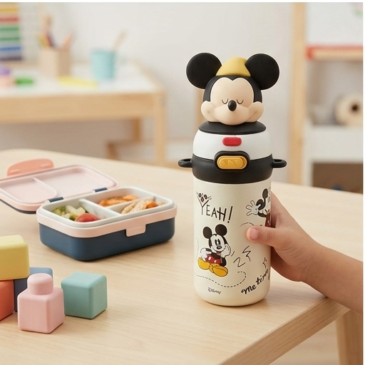 Mickey Mouse Kids Sipper Bottle 500ML Black (YM1520)
