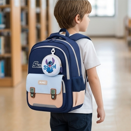 Blue Kids Backpack for School & Daily Use (YM1177)