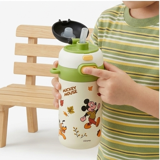 Mickey Mouse Kids Sipper Bottle 500ML Green (YM1520)