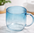 Premium Blue Transparent Glass Mug (YM1571)