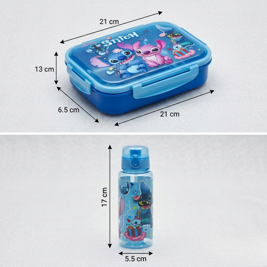 Kids Lunch Set with Tiffin Box & Water Bottle - Blue (YM2176)