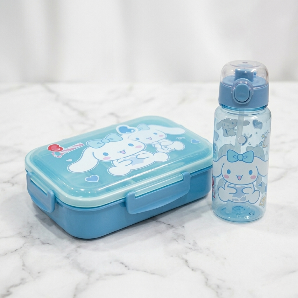 Light Blue Kids Lunch Set with Tiffin Box & Water Bottle (YM2176)