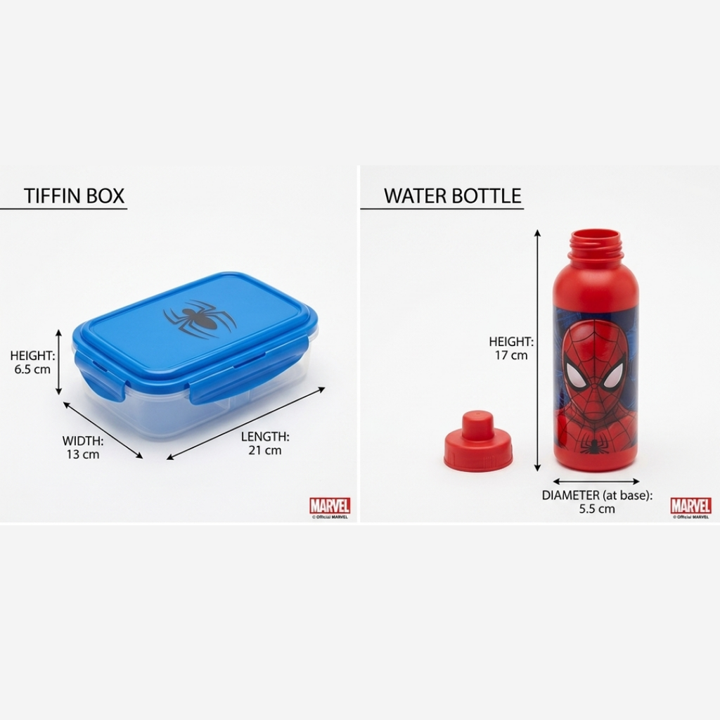 Kids Lunch Set with Tiffin Box & Water Bottle - Red (YM2176)
