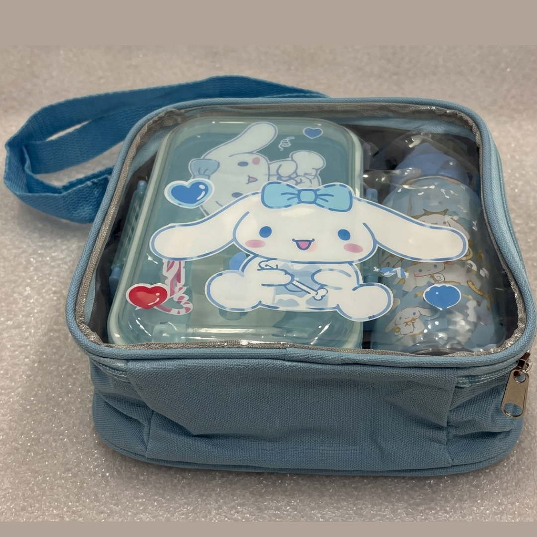 Light Blue Kids Lunch Set with Tiffin Box & Water Bottle (YM2176)