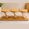 Glass Storage Jar with Bamboo Lid & Spoon (YM085)