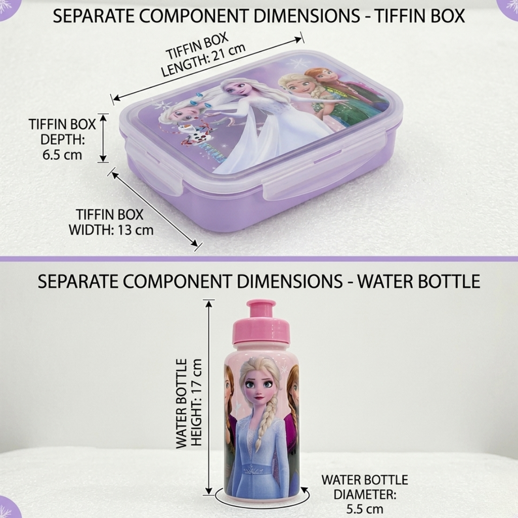Kids Lunch Set with Tiffin Box & Water Bottle - Purple (YM2176)