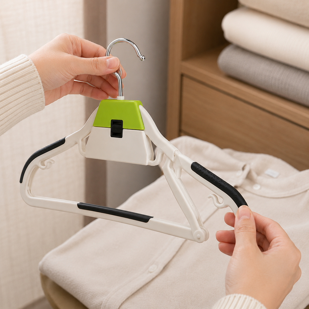 Foldable Anti-Slip Plastic Clothes Hanger(YM435)