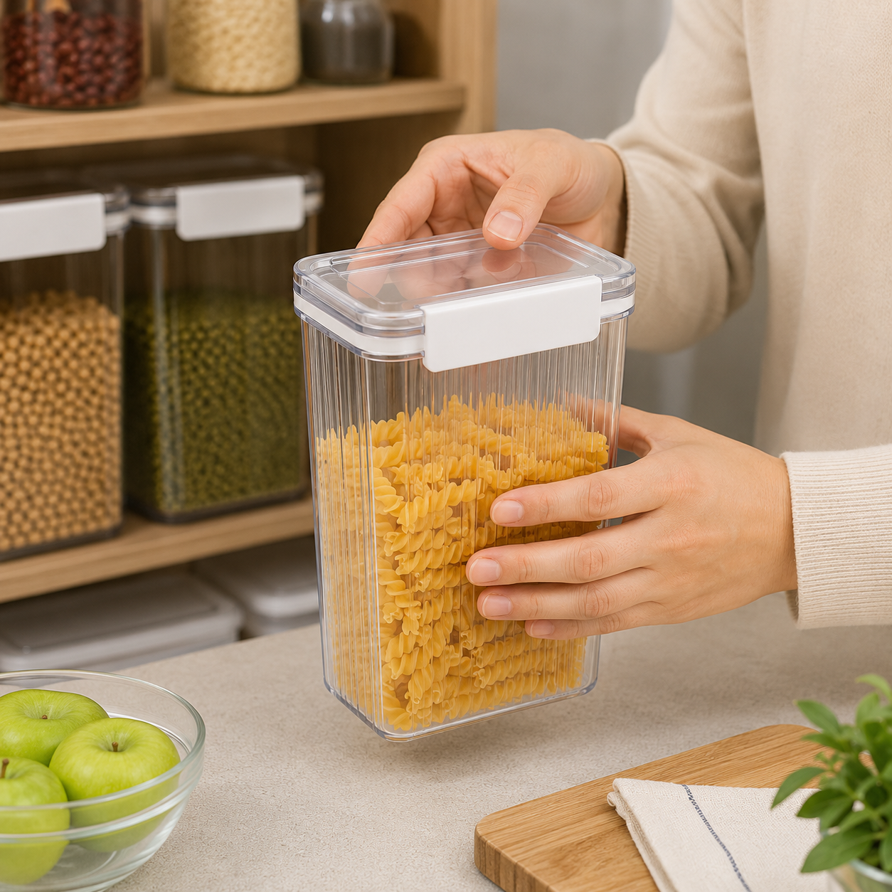 Clear Food Storage Container with Lid(YM1244)