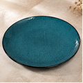 Green Ceramic Serving Plate for Dining (YM1460)