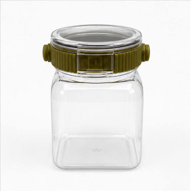 900ml Olive Glass Cereal Storage Container (YM2683)
