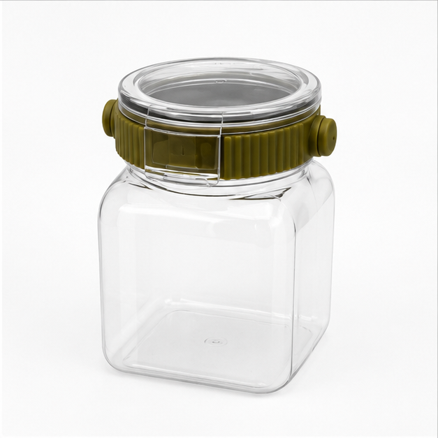 900ml Olive Glass Cereal Storage Container (YM2683)