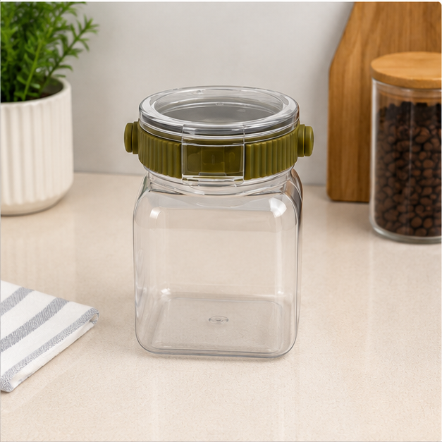 900ml Olive Glass Cereal Storage Container (YM2683)