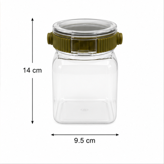 900ml Olive Glass Cereal Storage Container (YM2683)