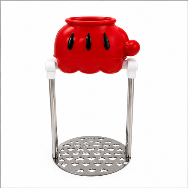 Red Stainless Steel Potato Masher Tool (YM1379)