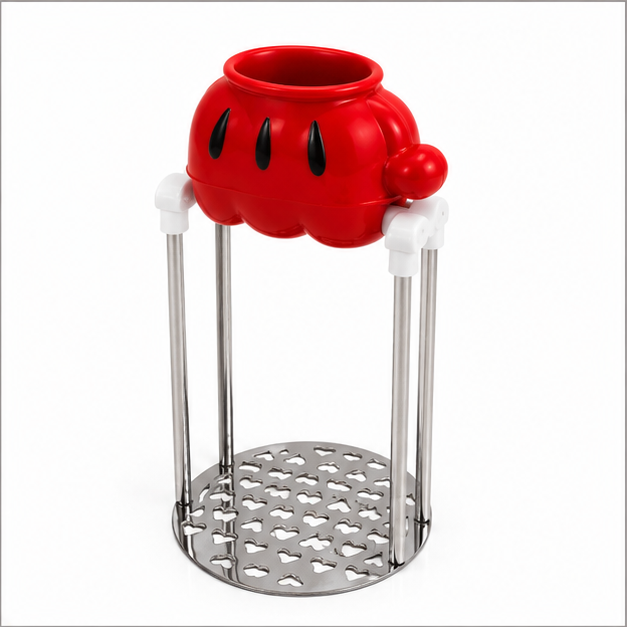 Red Stainless Steel Potato Masher Tool (YM1379)
