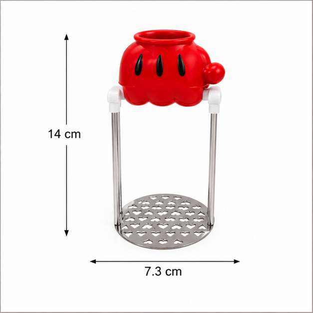 Red Stainless Steel Potato Masher Tool (YM1379)