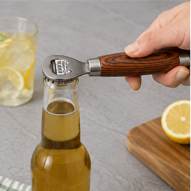 Brown Stainless Steel Bottle Opener (YM108)