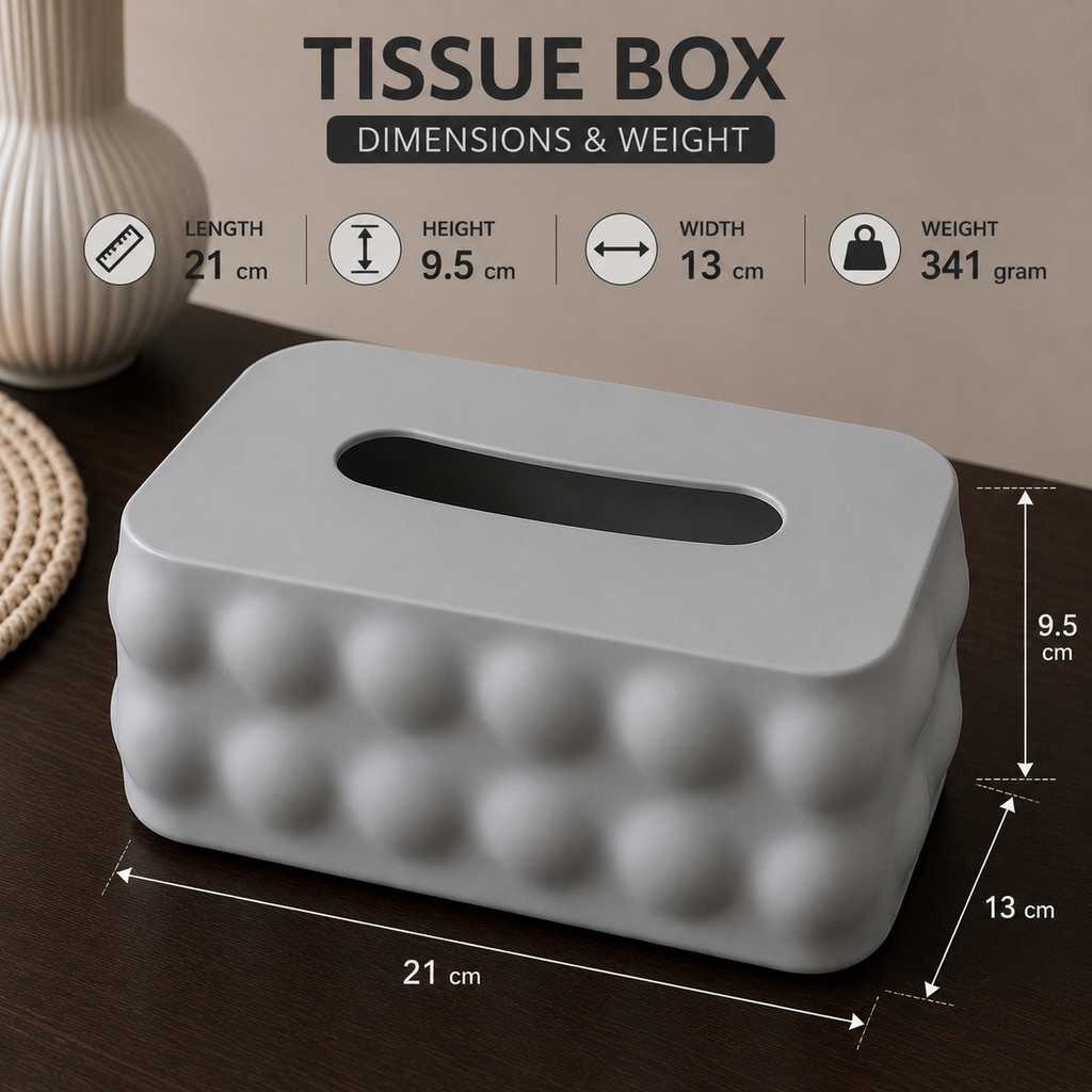 Grey Tissue Box Holder(YM2713)