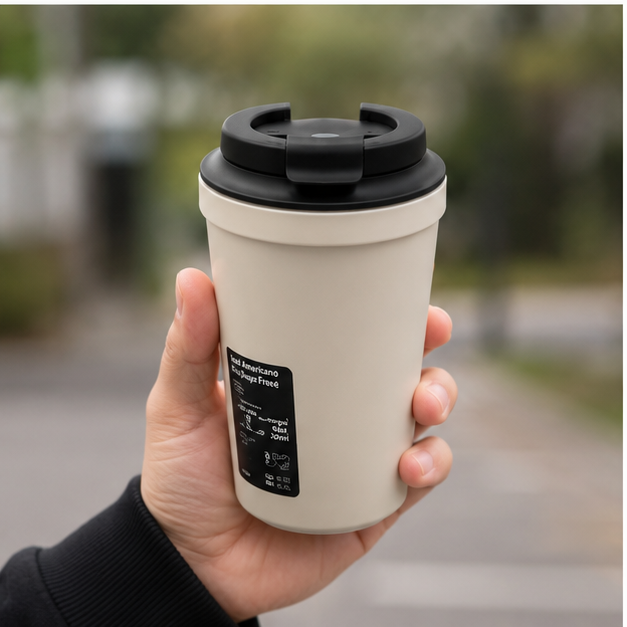 White Coffee Tumbler for Hot & Cold Drinks (YM2133)
