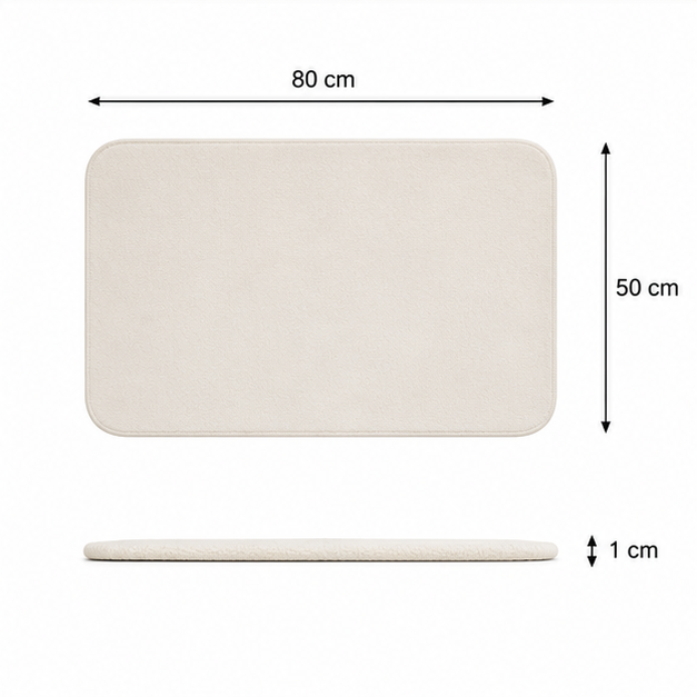 White Decorative Door Mat for Home Entrance (YM1873)