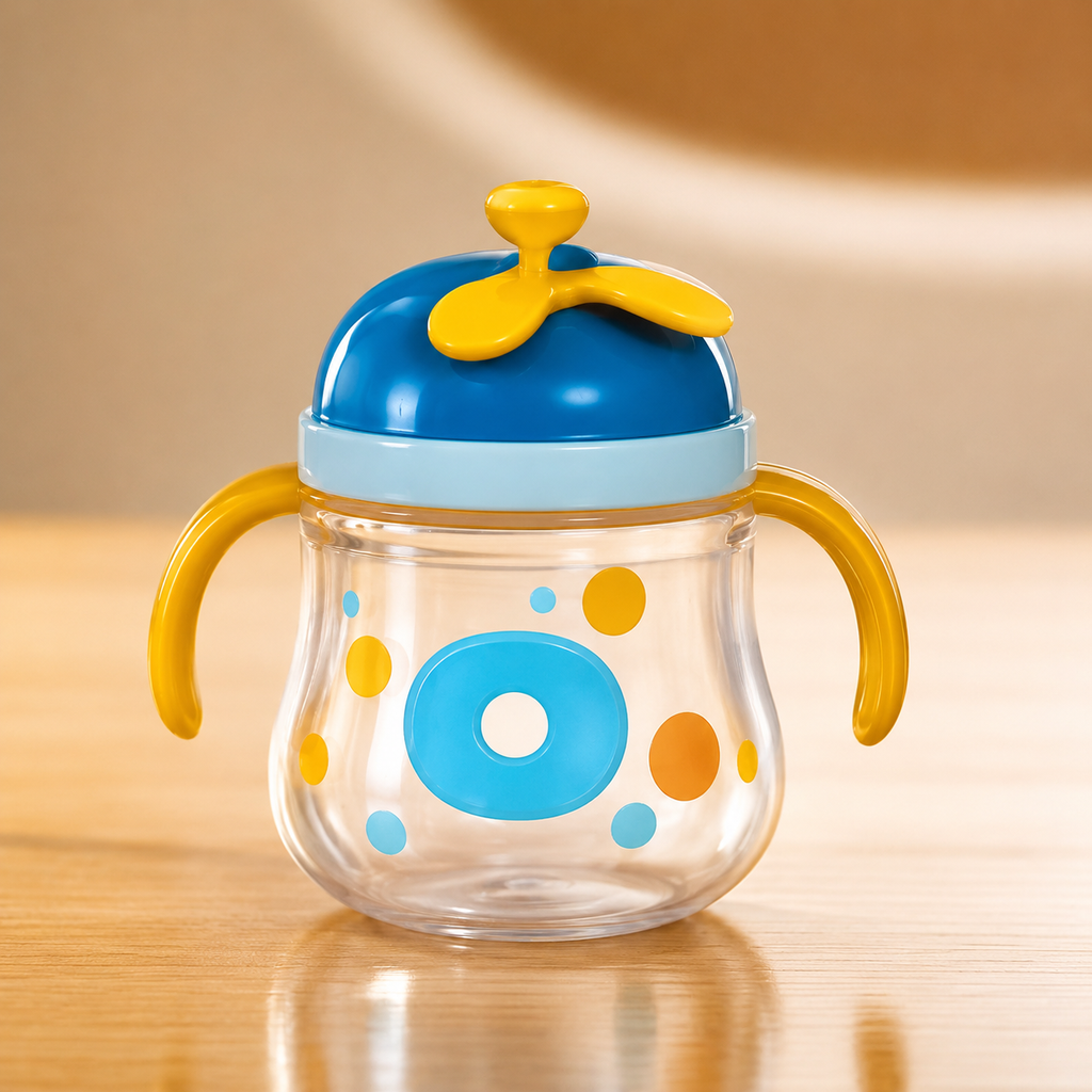 Blue Kids Water Bottle with Dual Handles(YM495)