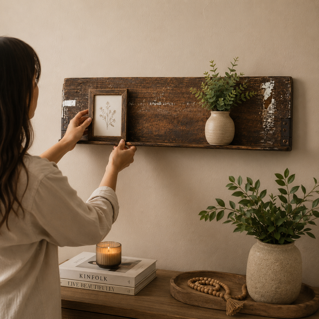 Rustic Wooden Wall Decor Panel(YM1037)