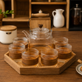 Glass Tea Pot & Cup Serving Set (YM2394)