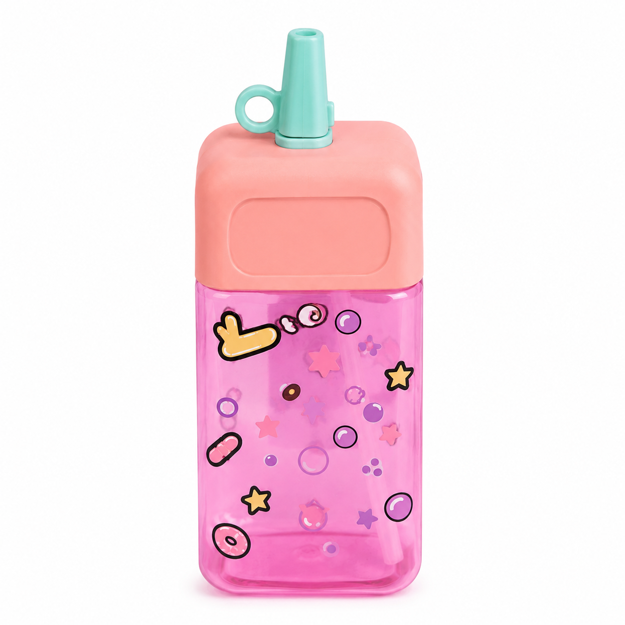 Cute Kids Cartoon Sipper Bottle – Pink(YM505)