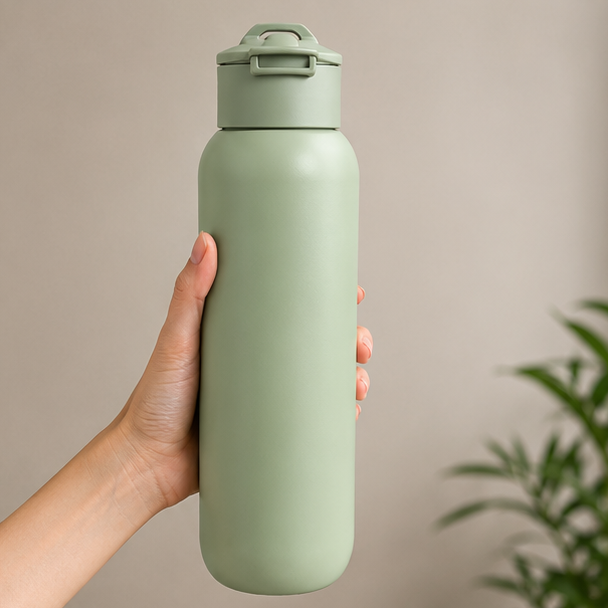 Green Stainless Steel Water Bottle (YM2617)