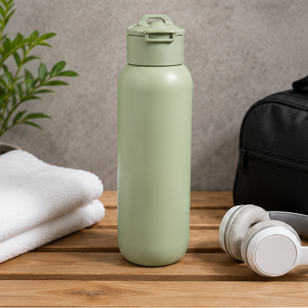 Green Stainless Steel Water Bottle (YM2617)