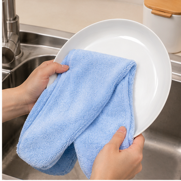 Blue Kitchen Cleaning Towel for Daily Use (YM363)
