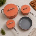 Premium Peach Titanium Cookware Set of 4 (YM1608)